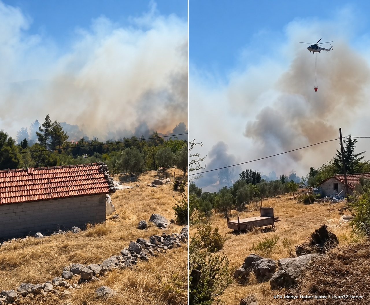 Burdur Bucak'ta Orman Yangını: Evler Tedbiren Tahliye Ediliyor
