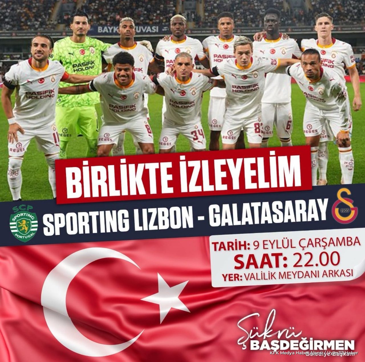 Galatasaray Maçı Isparta'da Dev Ekrandan Yayınlanacak