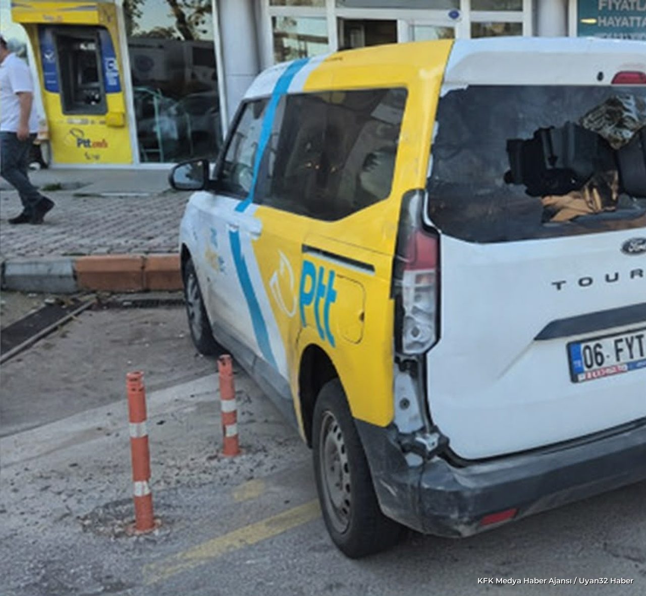 Gece Saatlerinde Ortalık Karıştı! PTT Araçları Da Zarar Gördü
