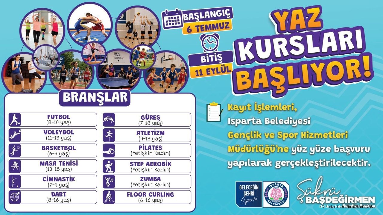 Isparta Belediyesi Yaz Spor Kurslarına Yoğun İlgi! Başvuru Süresi Uzatıldı