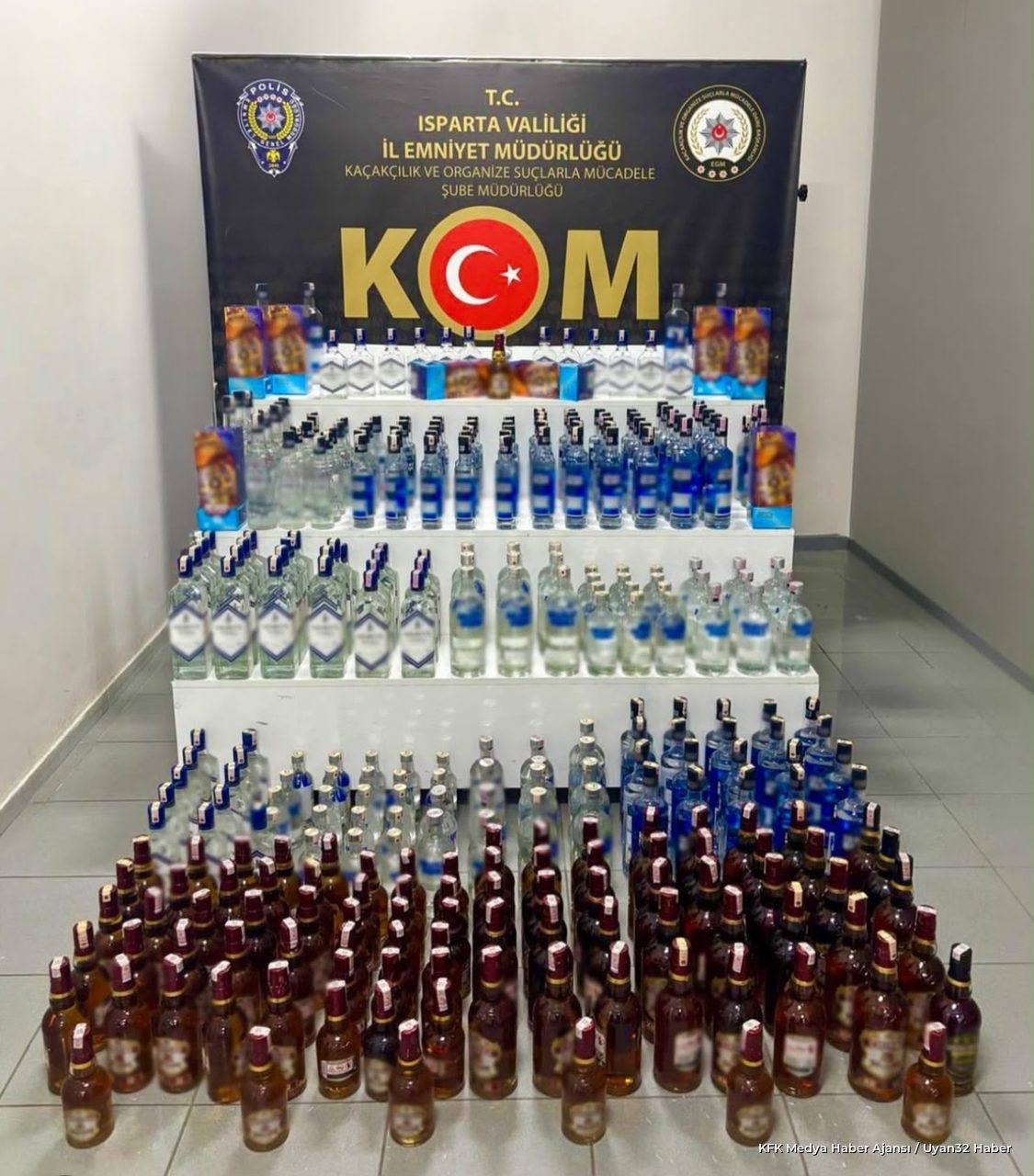 Isparta’da 312 Şişelik Kaçak Alkol Baskını!
