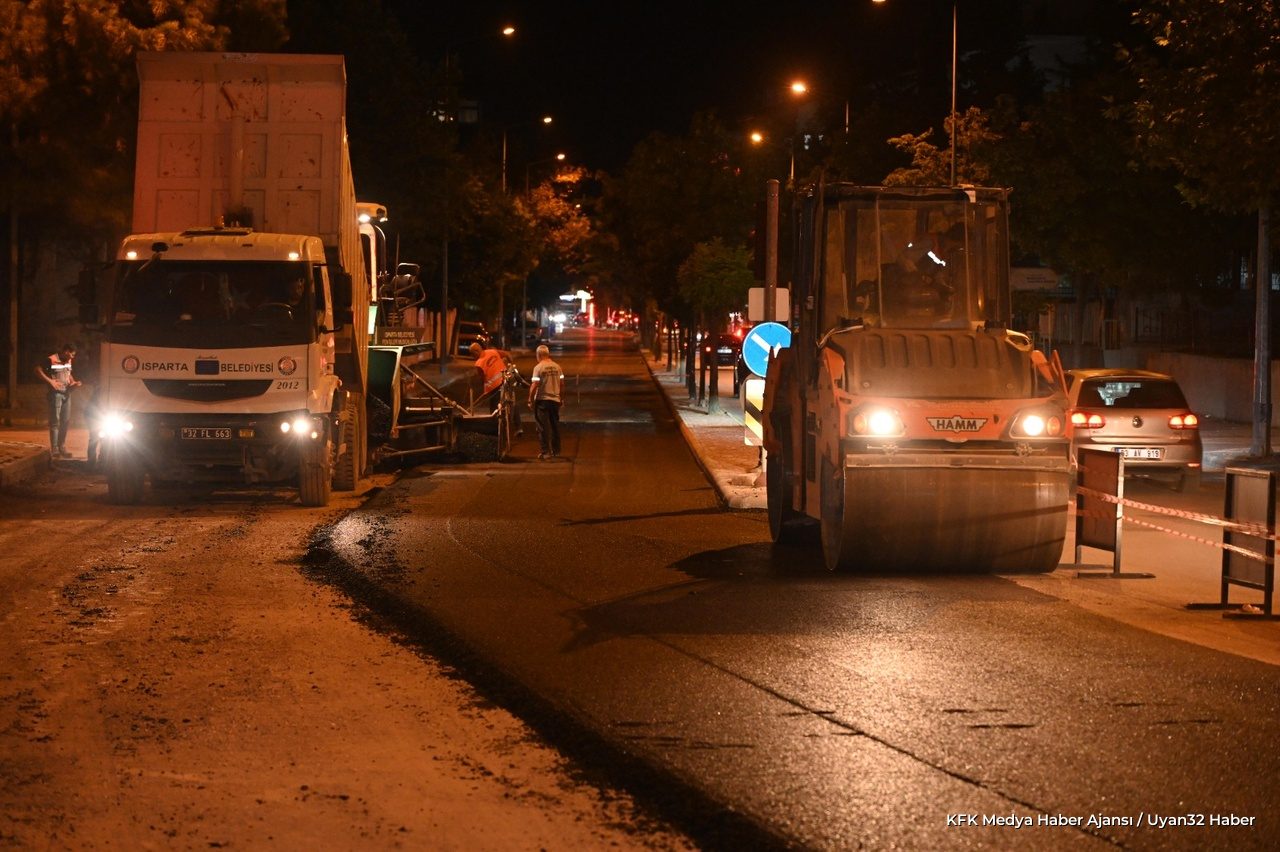 Isparta'da Asfalt Yenileme Çalışmaları