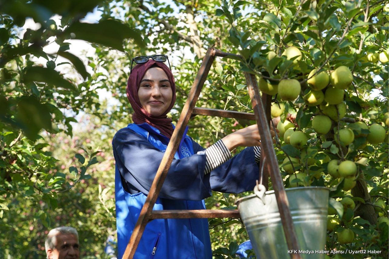 Isparta’da Gençler Elma Hasadına Katıldı - Detay 8