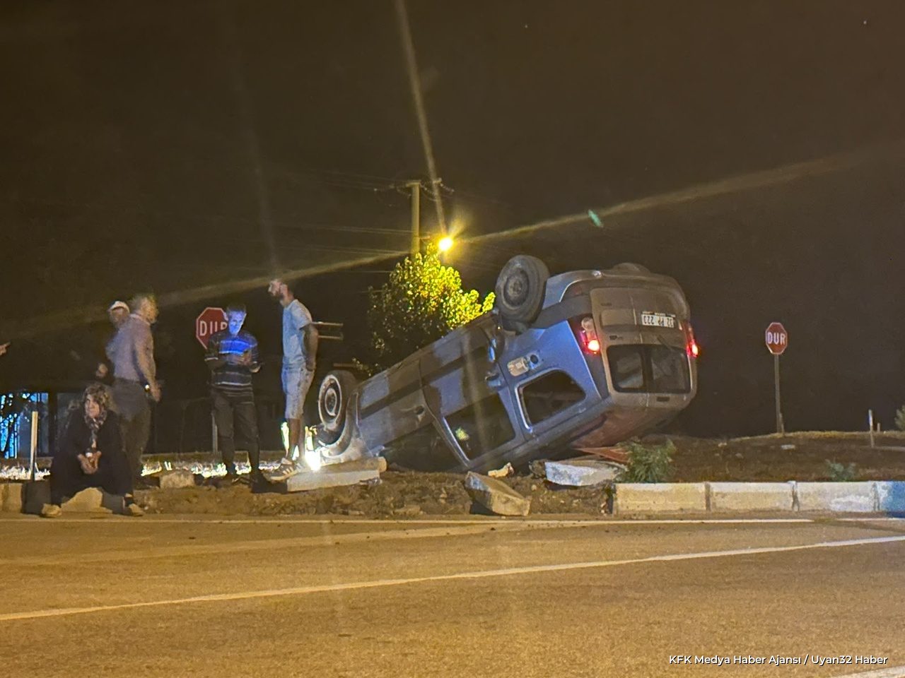Isparta'da Kavşakta Kaza - Detay 2
