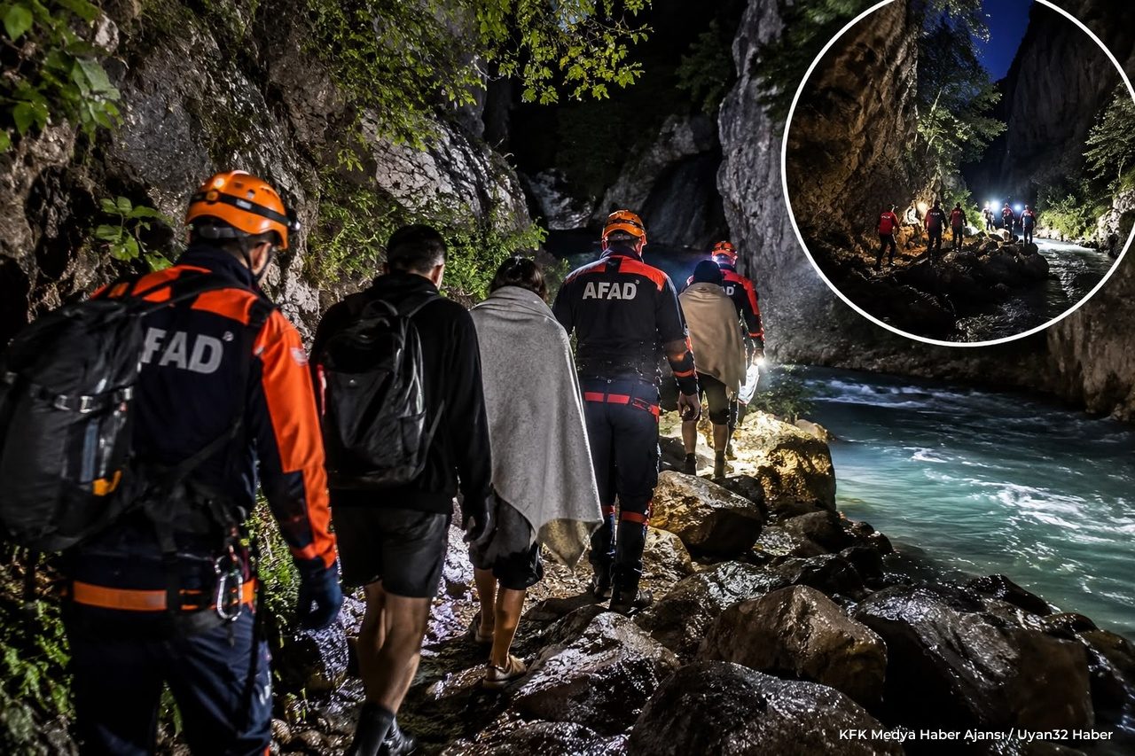Isparta'da Yazılı Kanyon'da Mahsur Kalan 3 Kişi Kurtarıldı