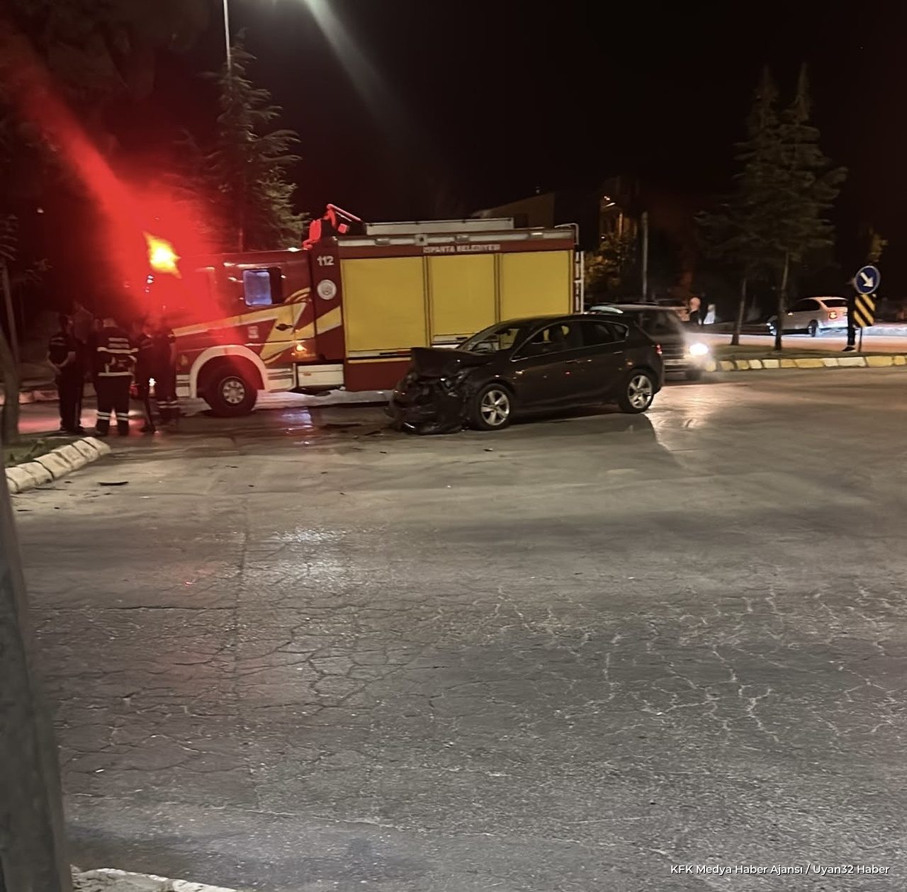 Isparta Deregümü Kavşağı'ndaki Kaza