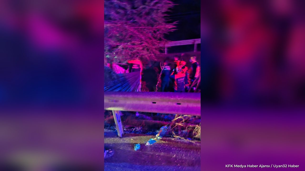 Isparta-Eğirdir Yolunda Trafik Kazası: Araç Refüje Devrildi - Detay 2