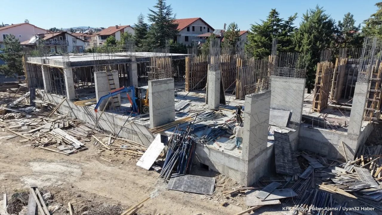 Isparta Gülcü İlkokulu Yeni Binasında Çalışmalar Sürüyor - Detay 3