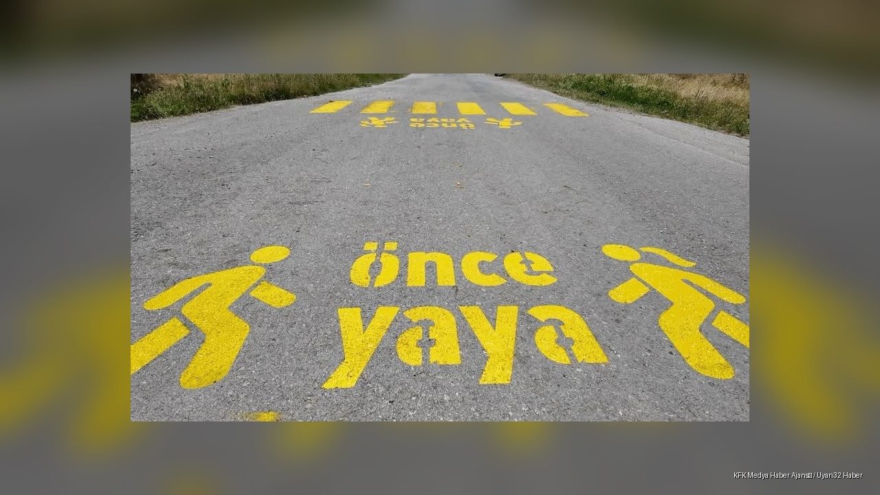 Isparta Köy Okullarında Öğrenci Güvenliği İçin Yaya Geçidi Çalışmaları
