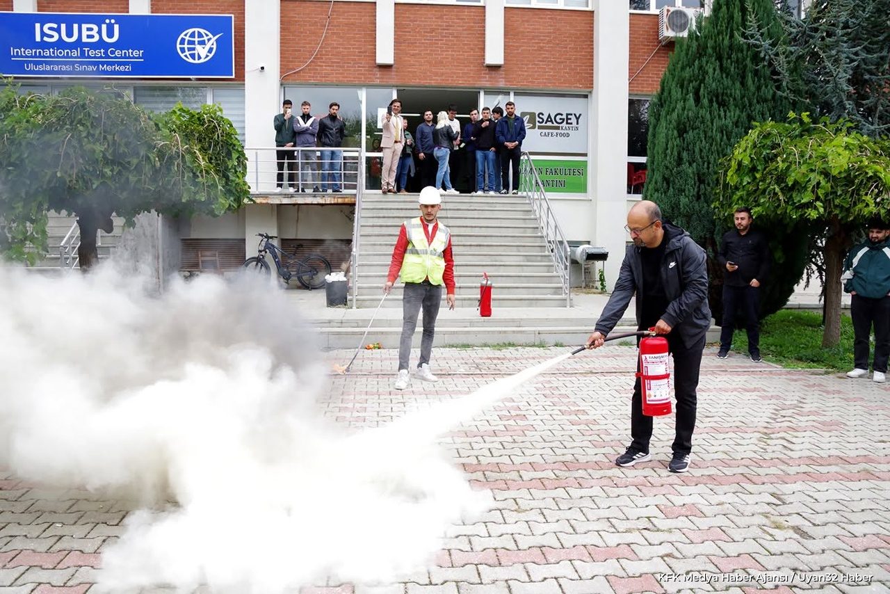 Isparta Orman Fakültesi'nde Yangın Söndürme Tatbikatı Yapıldı - Detay 2