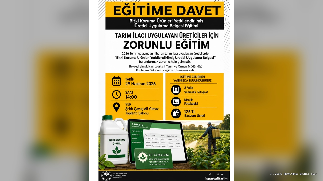 Tarım İlacı Kullanan Üreticilere Zorunlu Eğitim Geliyor