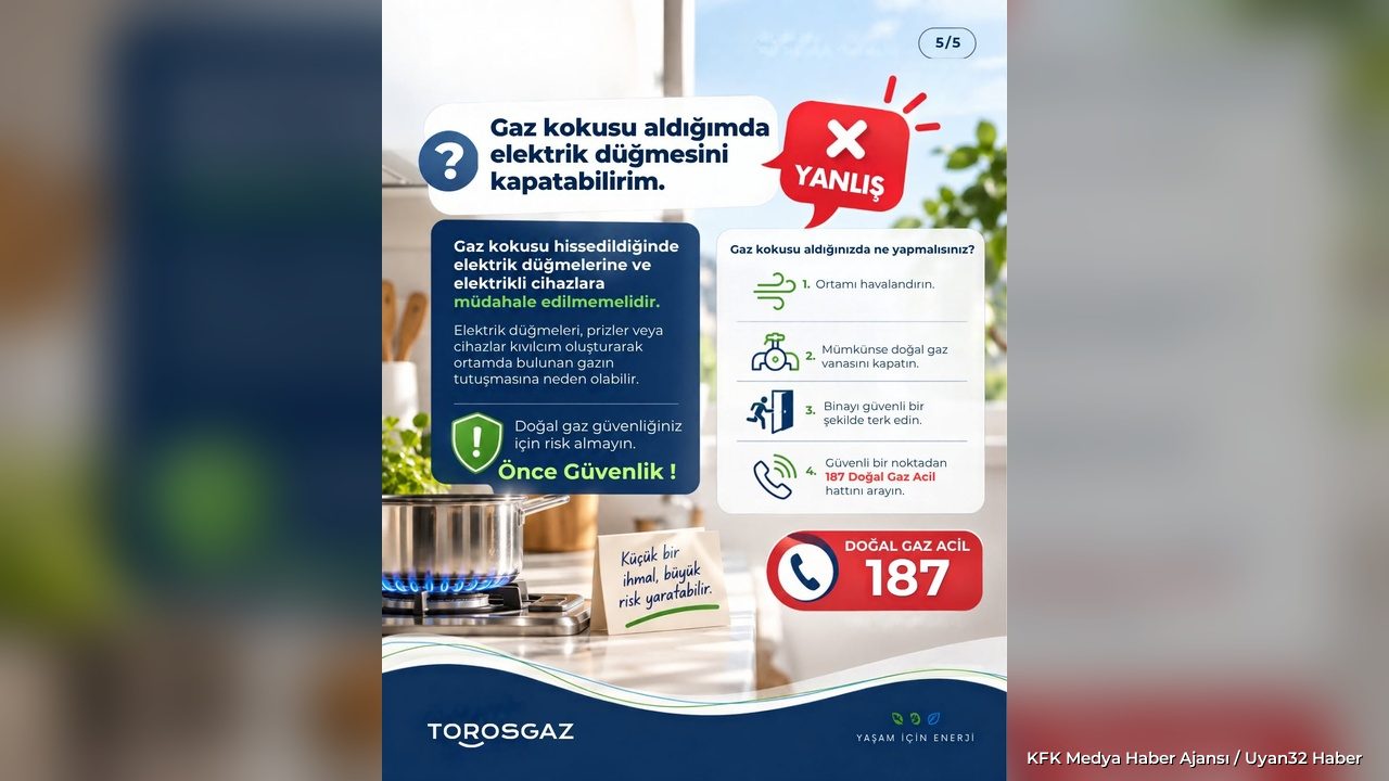 Torosgaz'dan Doğal Gaz Kullanımı ve Güvenlik Uyarısı