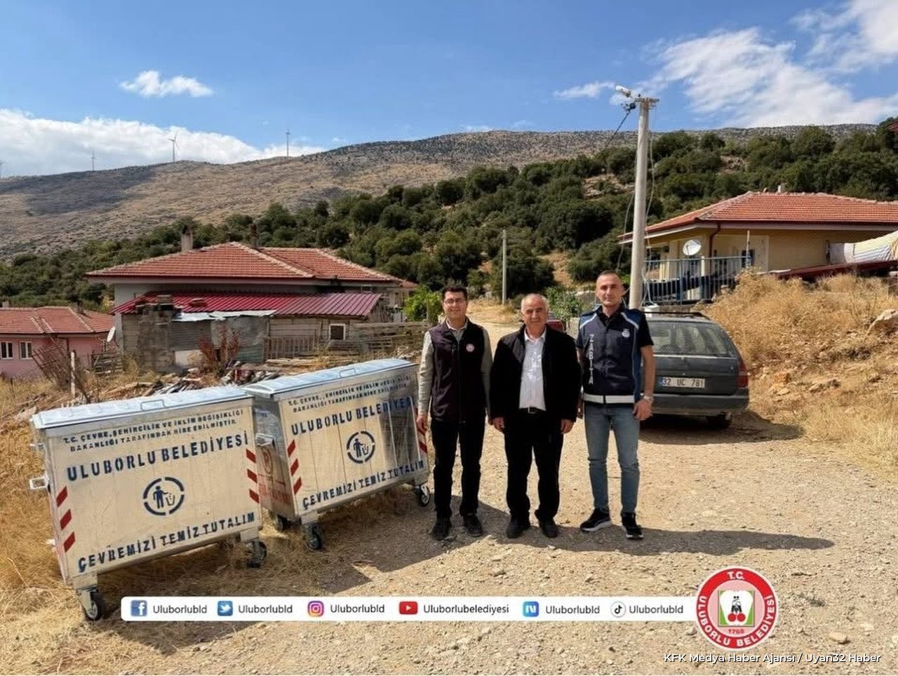 Uluborlu'dan Köylere Konteyner Desteği