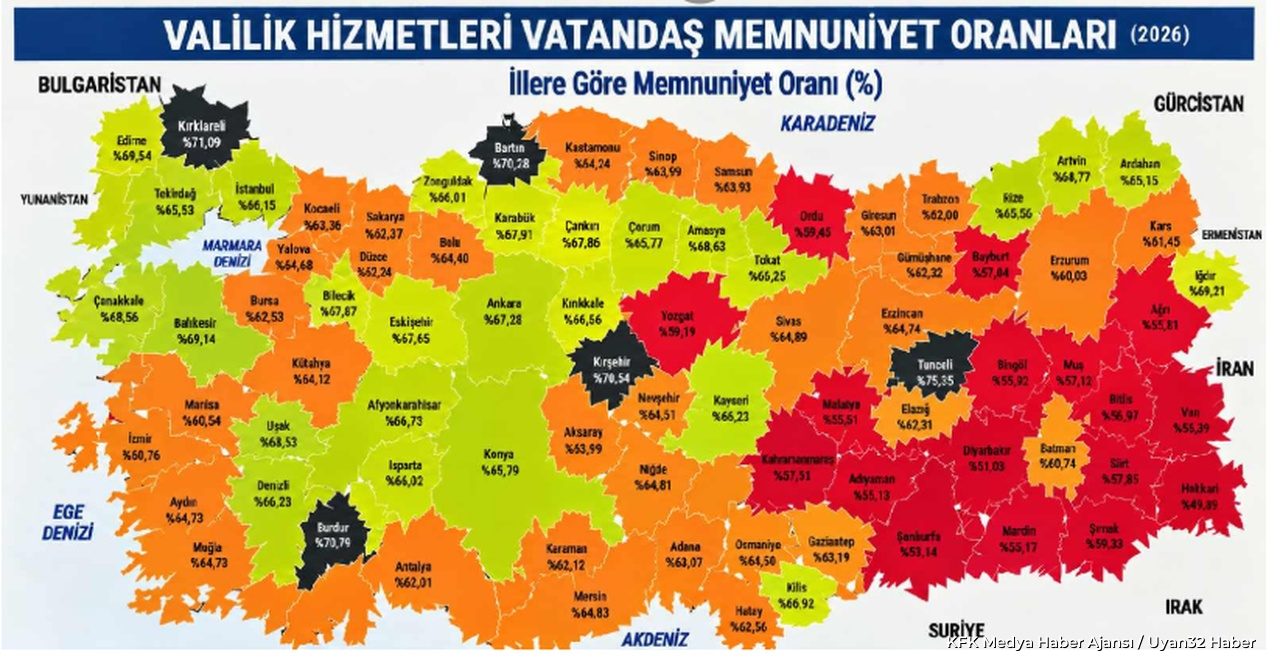 Valilik Hizmetlerinde Vatandaş Memnuniyet Oranı Belli Oldu