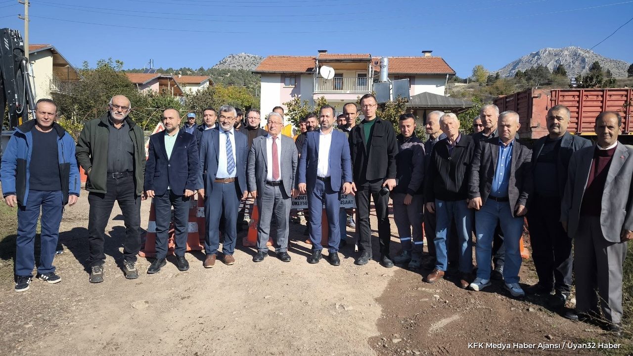 Aksu doğal gaz altyapı çalışması